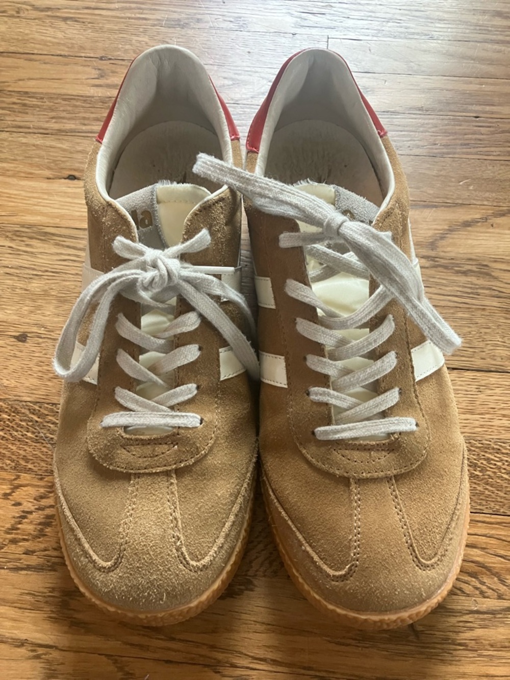 Gola Elan Suede Sneaker Tan Red 10 - Picture 3 of 6